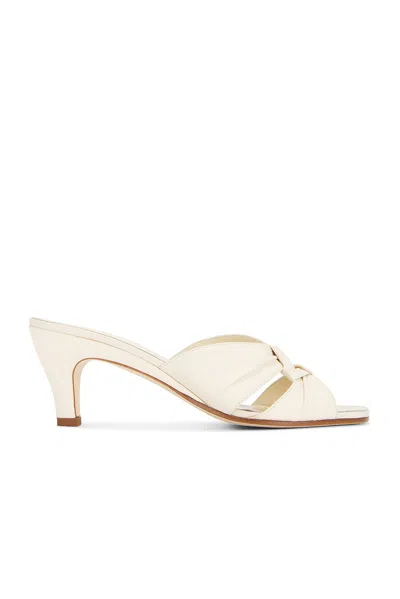 The Row Soft Knot Mules In Off-white