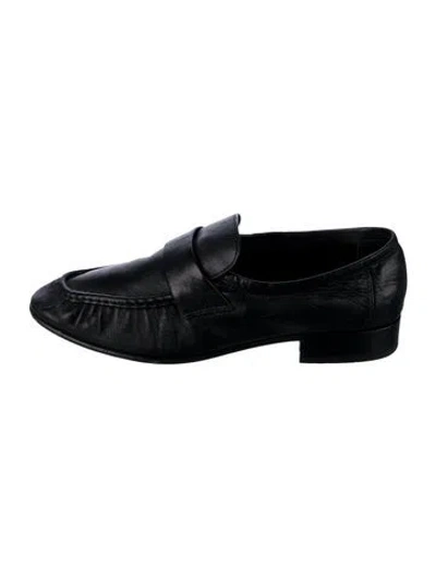 Pre-owned The Row Soft Leather Leather Loafers In Black