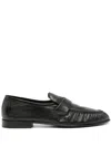 The Row Leather Loafers In Black