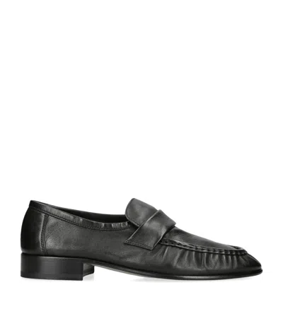 THE ROW SOFT LEATHER LOAFERS
