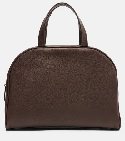 The Row Soft Leather Top-handle Bag In Brown
