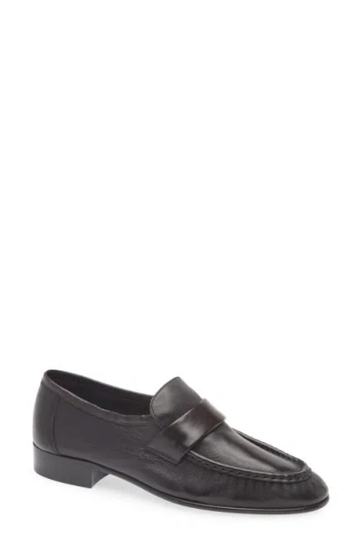 The Row Soft Loafer In Brown