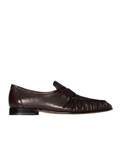 The Row Soft Loafer In Brown