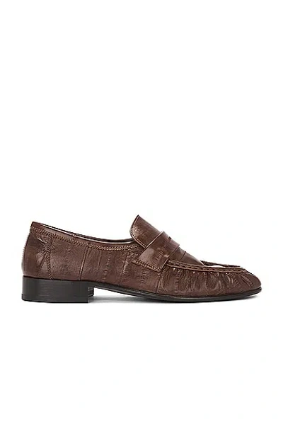 The Row Soft Loafer In Brown