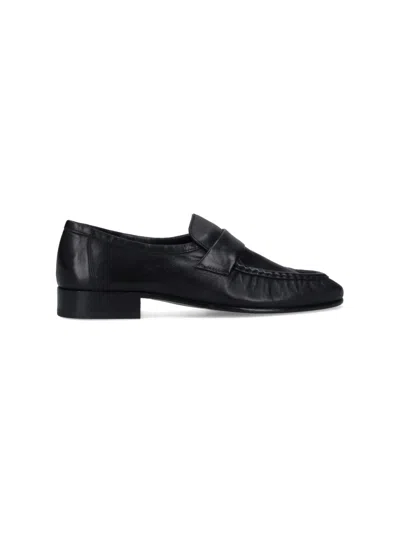 The Row Soft Loafers In Black