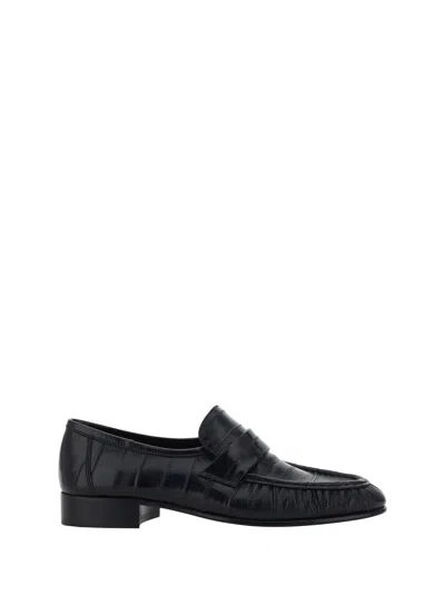 The Row Soft Loafers In Black
