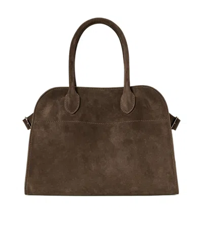 The Row Soft Margaux 10 Bag In Mocha Dark Brown