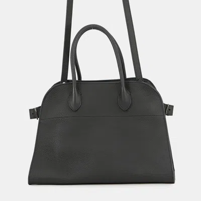 Pre-owned The Row Soft Margaux Black Leather Size 12