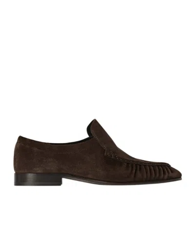 The Row Soft Moccasin Two In Brown