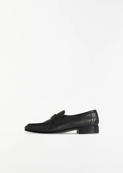 The Row Soft Nappa Loafer In Black
