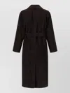 The Row Solana Coat Belted Waist Long Sleeves In Brown
