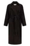 The Row 'solana' Coat In Brown