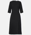 The Row Solene Wool-blend Midi Dress In Schwarz