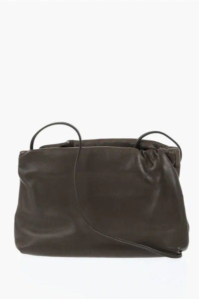 The Row Solid Color Leather Shoulder Bag