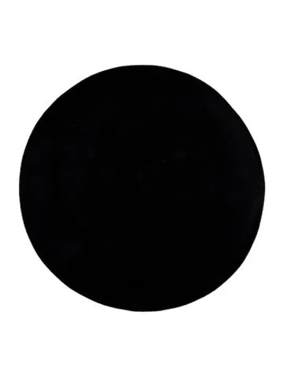 Pre-owned The Row Solid Colored Beret In Black