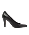 The Row Ornella 95 Leather Pumps In Black