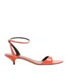 The Row Solid-colored Low-heel Sandals In Orange