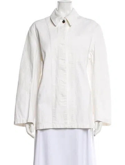 Pre-owned The Row Somie Jacket Denim Jacket In Neutral