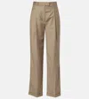 The Row Sorina High-rise Virgin Wool Pants In Neutral