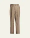 The Row Sorina Pleated Straight-leg Pants In Neutral