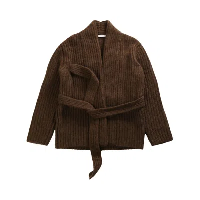 Pre-owned The Row Sotani Cardigan 'smoke Brown' | Women's Size S