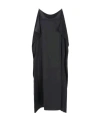 The Row Sleeveless Kylo Dress With Draped Midi Cut In Black
