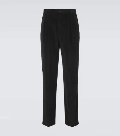The Row Speek Corduroy Straight Pants In Schwarz
