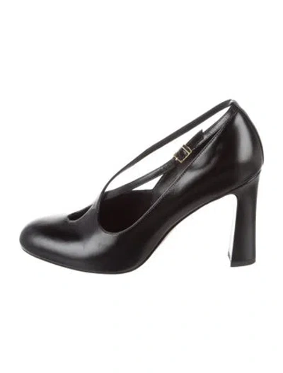 Pre-owned The Row Spencer Leather Pumps In Black
