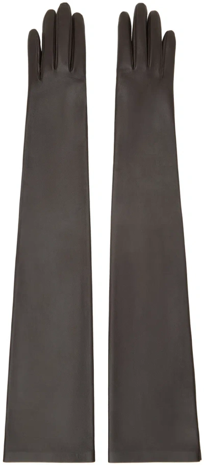 The Row Brown Simon Gloves In Espr Espresso