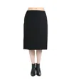 The Row Low-rise Midi Skirt In Black