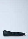 The Row Square Ballerina Flats In Black
