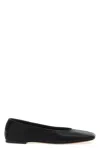 The Row Eva Black Leather Ballerinas