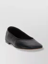 The Row Stella Lambskin Ballerina Slippers In Black