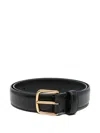 The Row Classic Buckle-fastening Leather Belt In Black