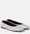 The Row Square Toe Leather Ballerinas