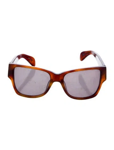 Pre-owned The Row Square Mirrored Sunglasses In Brown