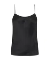 The Row Biggins Silk-strap Crepe Camisole In Black