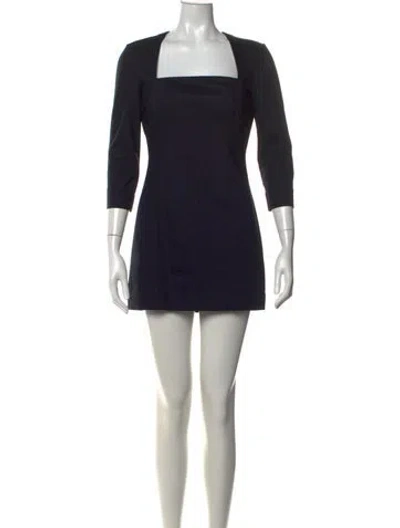 Pre-owned The Row Square Neckline Mini Dress In Black