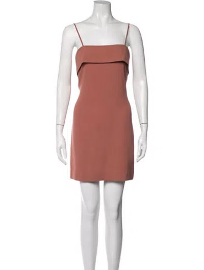 Pre-owned The Row Square Neckline Mini Dress In Pink