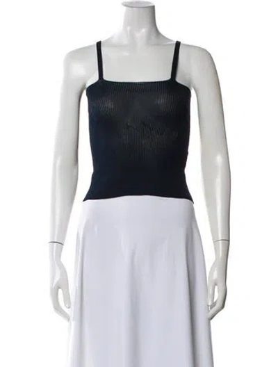 Pre-owned The Row Square Neckline Sleeveless Top In Black