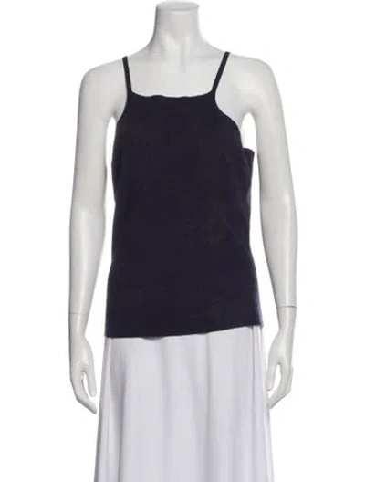 Pre-owned The Row Square Neckline Sleeveless Top In Blue