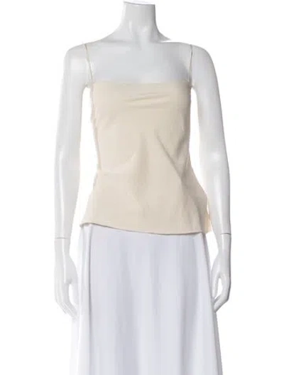 Pre-owned The Row Square Neckline Sleeveless Top In Neutral