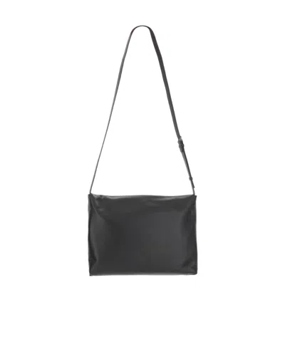 The Row Square Shoulder Bag In Black