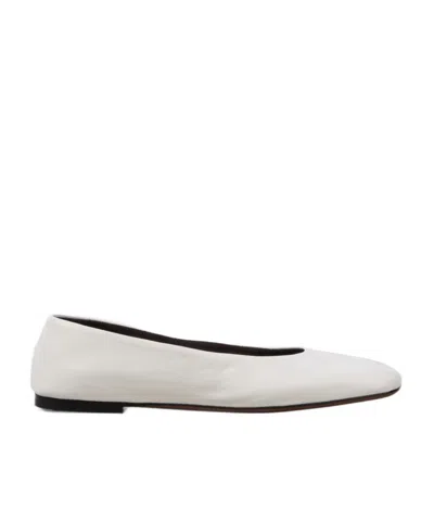 THE ROW SQUARE-TOE BALLET FLATS