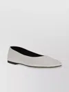 The Row Square Toe Leather Ballerinas