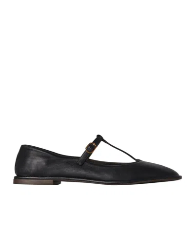 THE ROW THE ROW SQUARE T-STRAP FLAT SHOES