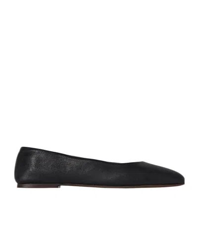 The Row Square-toed Ballet Shoes In Black