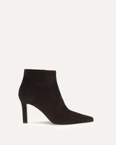 The Row Squared Toe Nappa Leather Ankle Boots In Brown