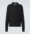 The Row Stafford Silk-jersey Polo Shirt In Black