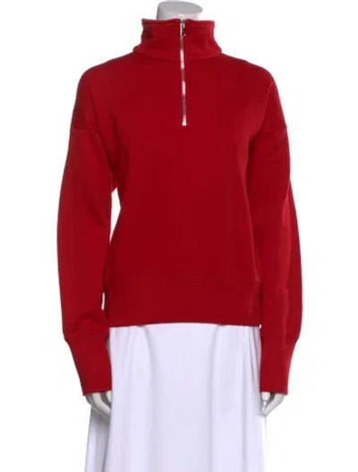 Pre-owned The Row Stanfield Mock Neck Sweatshirt In Red